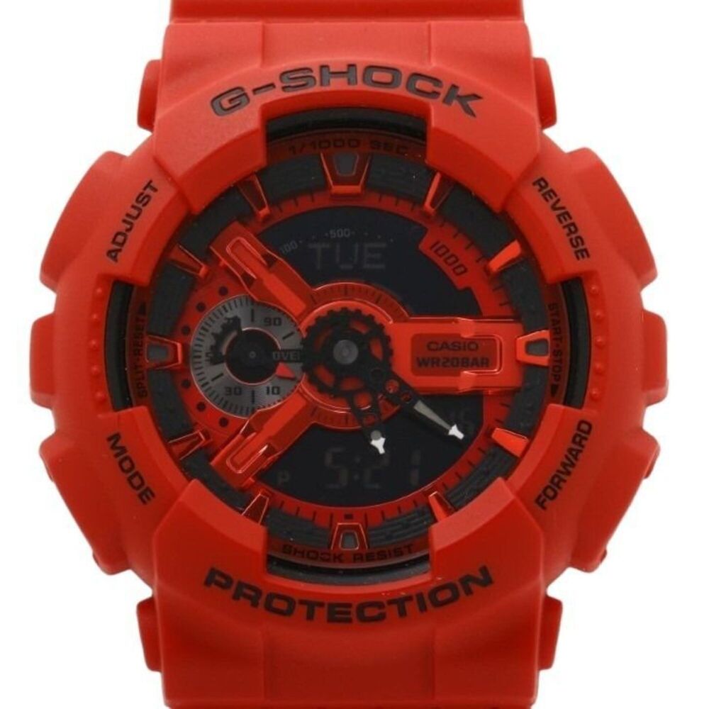 CASIO G-SHOCK ANALOG-DIGITAL 110 SERIES GA-110RRB-4AJF Red Resin Men's Watch